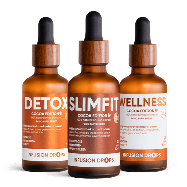 Cocoa Infusion Drops Collection | wowtea web ID cocoa 3 types drops