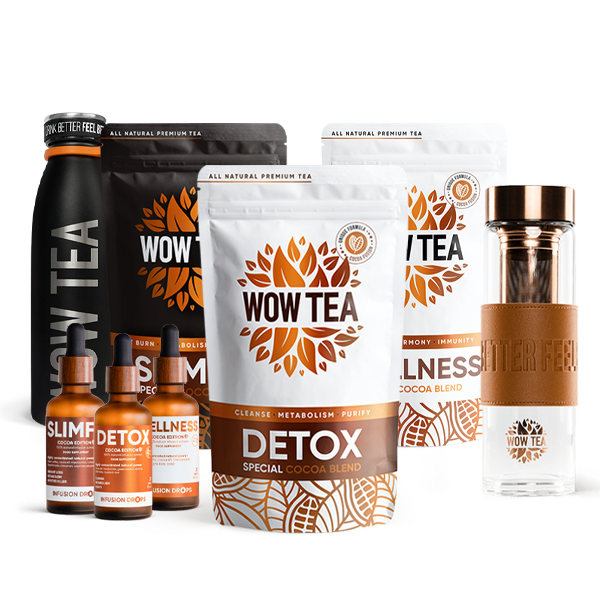 Full Cocoa Infusion Collection Plus | 3 teas3drops bottle black thermos