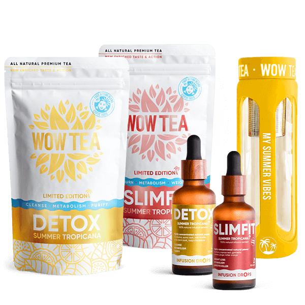 Sunshine sculpt pack | Drops Slimfit upsale Slimfit Detox Tea Drops Bottle 1