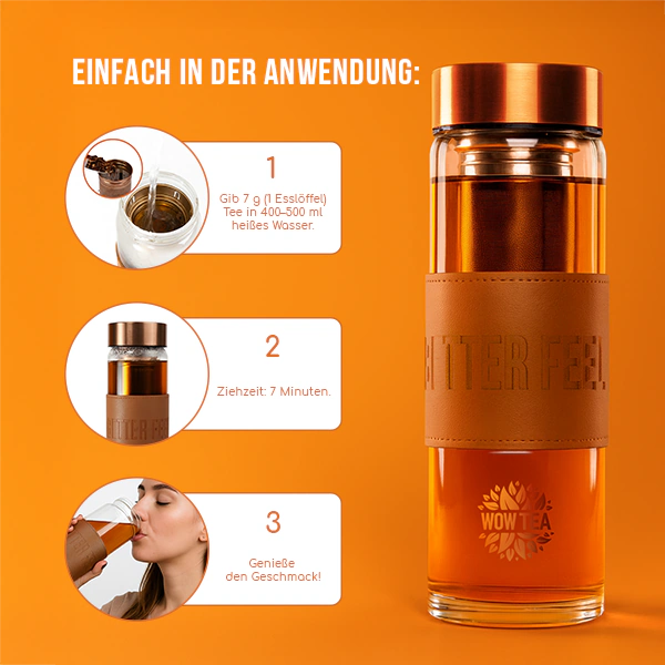 Stilvolle Teeflasche | WOWTEA Cocoa Bottle PP Gallery 600x600 07export DE