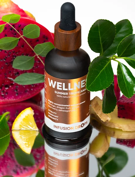 Wellness Tropicana Infusiоn Drops | WOW Tea España 🇪🇸 Wellness Tropicana Infusiоn Drops | WOWTEA WEB PP Wellness Infusion Drops Ingredients m