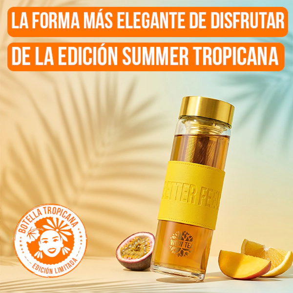 Elegante botella de té Tropicana | WOW TEA Stylish Tropicana Bottle PP Gallery 600x600 2 ES 1