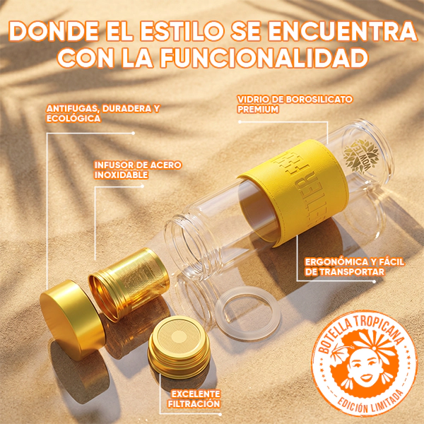 Elegante botella de té Tropicana | WOW TEA Stylish Tropicana Bottle PP Gallery 600x600 4 ES