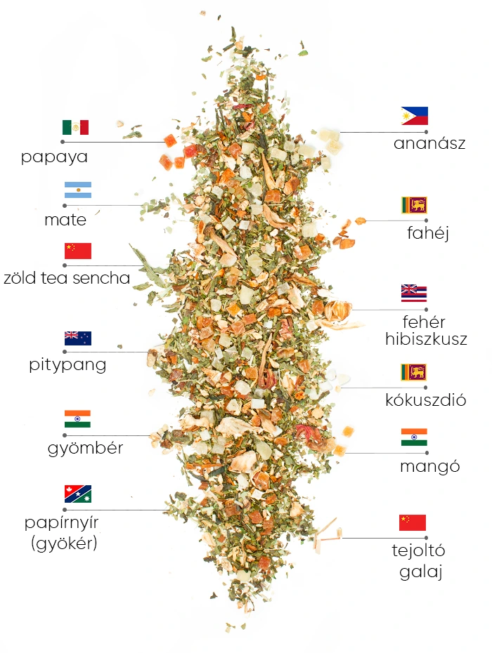 Summer Tropicana Slimfit Teá | WOWTEA WEB PP Summer Edition Slimfti Ingredients HU