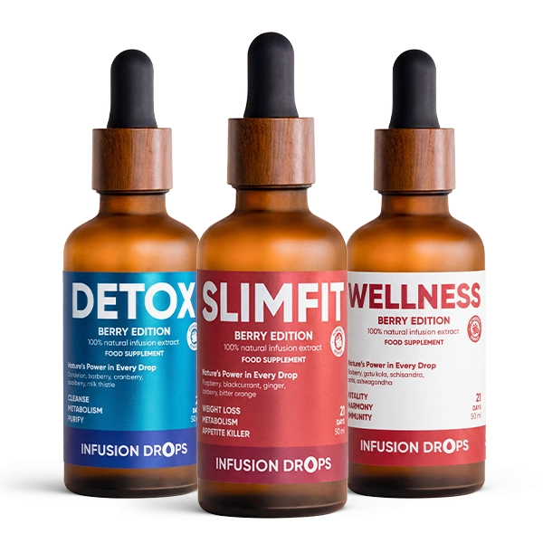 Berry Infusion Drops Collection | bundle 3 drops detox slimfit wellness