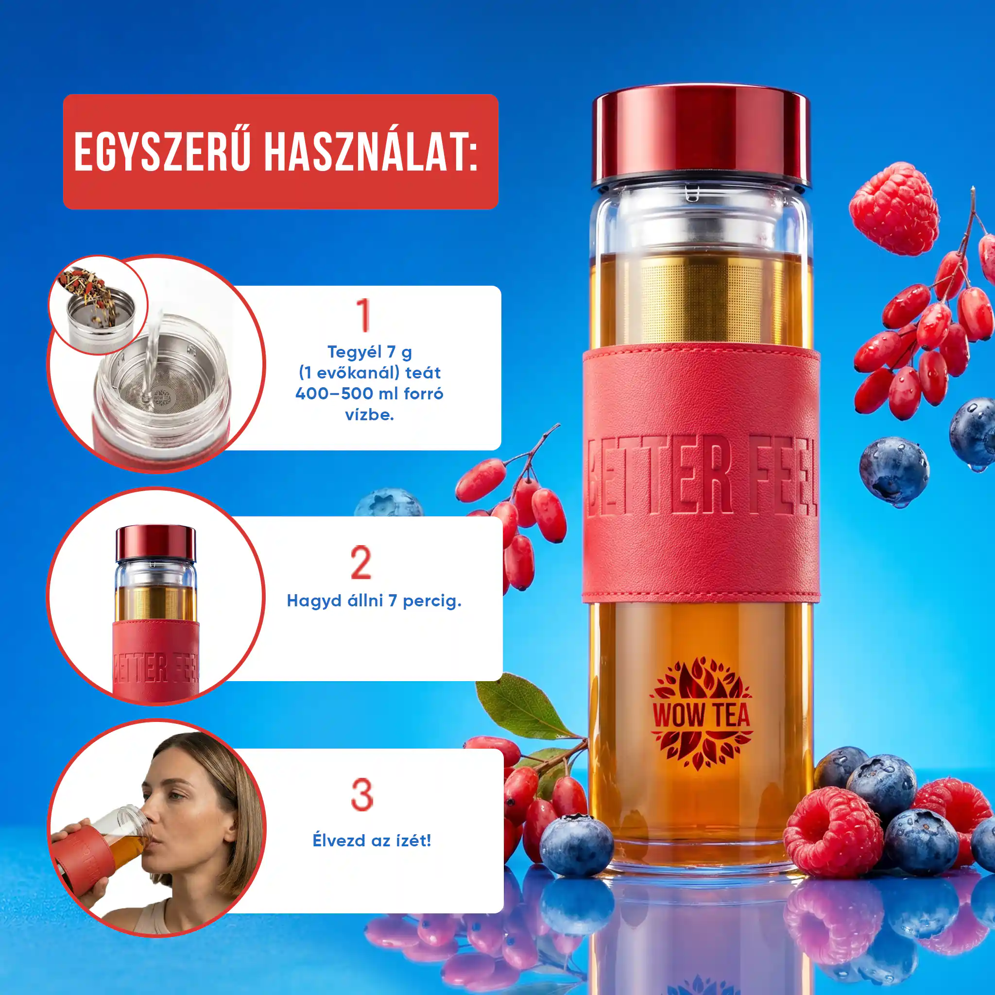 Stílusos Berry teás palack | WOW TEA NEW STYLISH BERRY BOTTLE GALLERY 6 HU 1