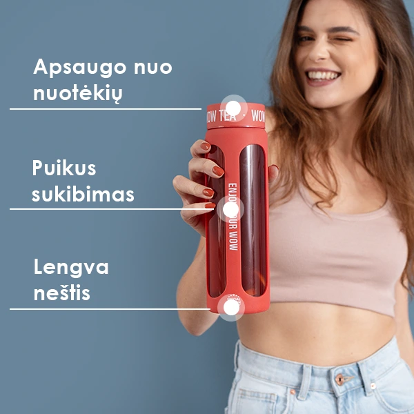 Raudonos spalvos arbatos užplikinimo buteliukas | WOWTEA SITE Gallery red Bottle Berry 2023 04 LT
