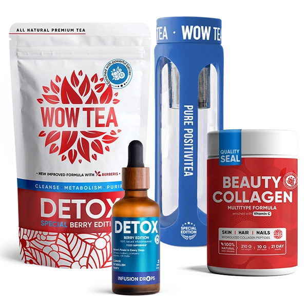 21 Trio Berry Detox Programa Plus | bundle berry detox tea berry detox drops collagen blue bottle