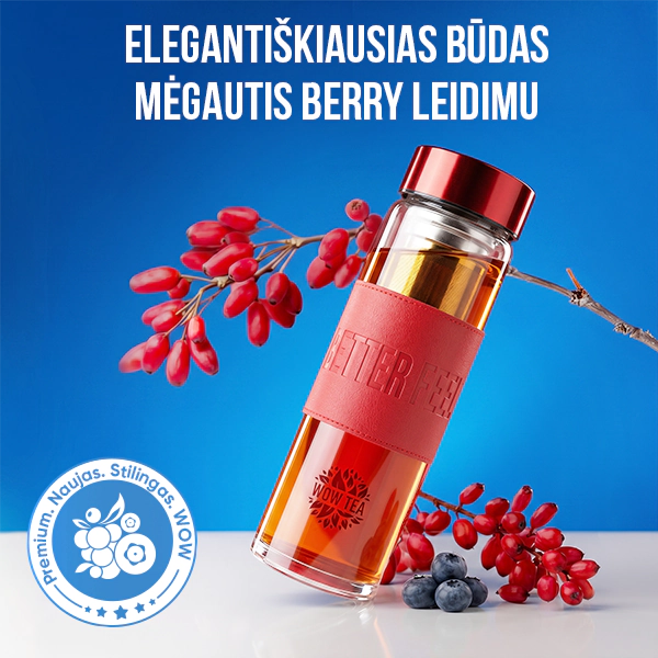 Stilingas Berry arbatos buteliukas | WOW TEA NEW STYLISH BERRY BOTTLE GALLERY 1 LT 1