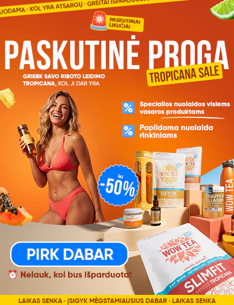 Pagrindinis puslapis | wow tea web index banner last chance summer tropicana sale 2026 m LT
