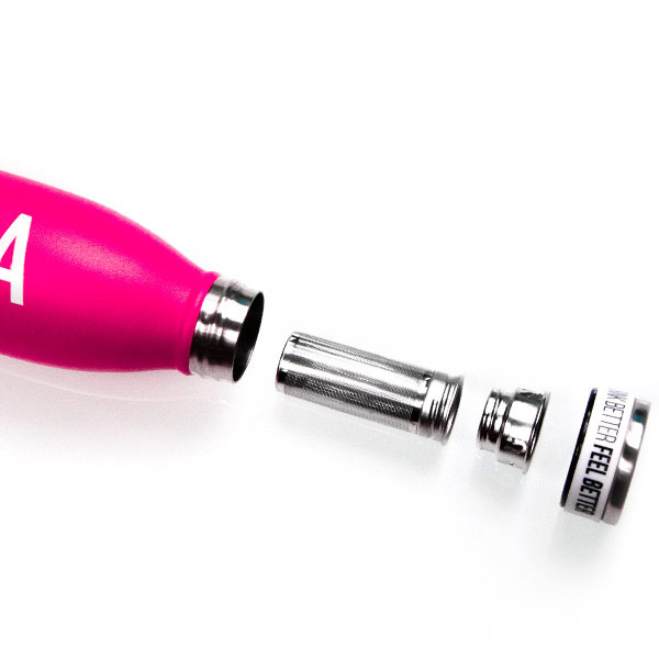 Термос со инфузер за чај – розев | product images pink thermos 2