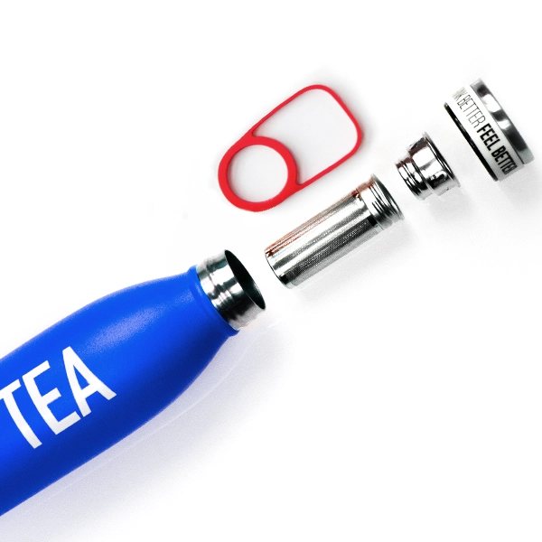 Термос со инфузер за чај – син | WOW TEA WEB Blue Thermos PP Gallery 3