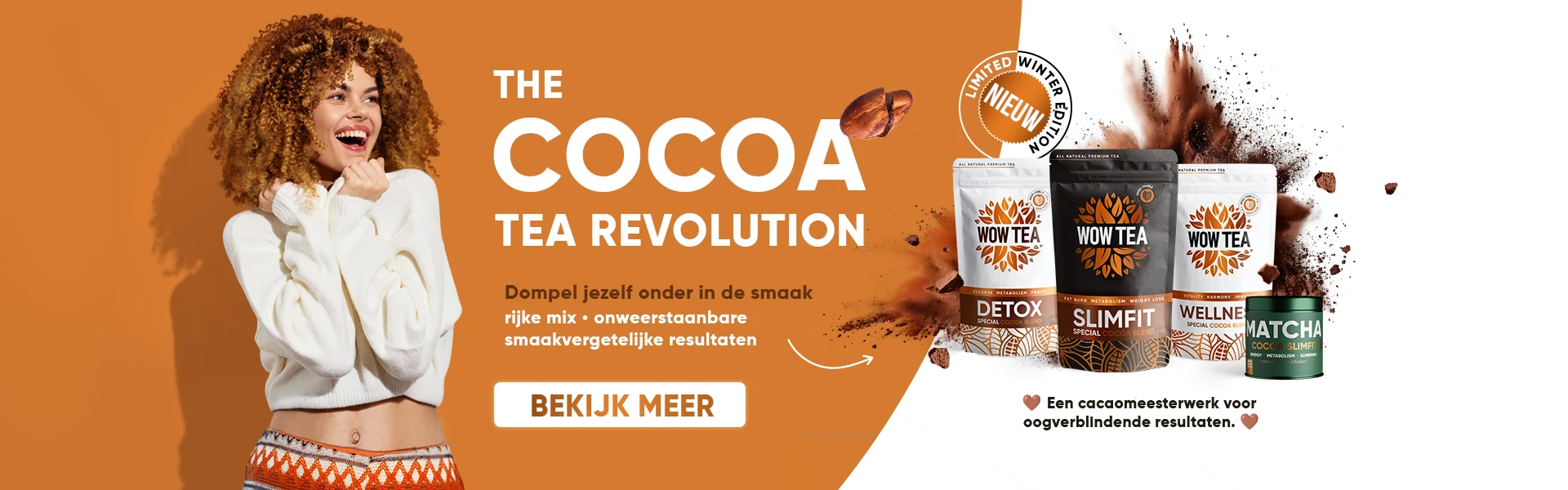 Theeën met 100% Pure Cacao