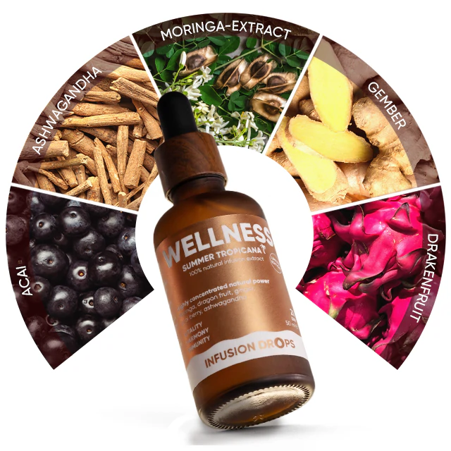 Wellness Tropicana Infusion Drops | WOWTEA WELLNESS TROPICANA Infusion Drops Ingredients NL