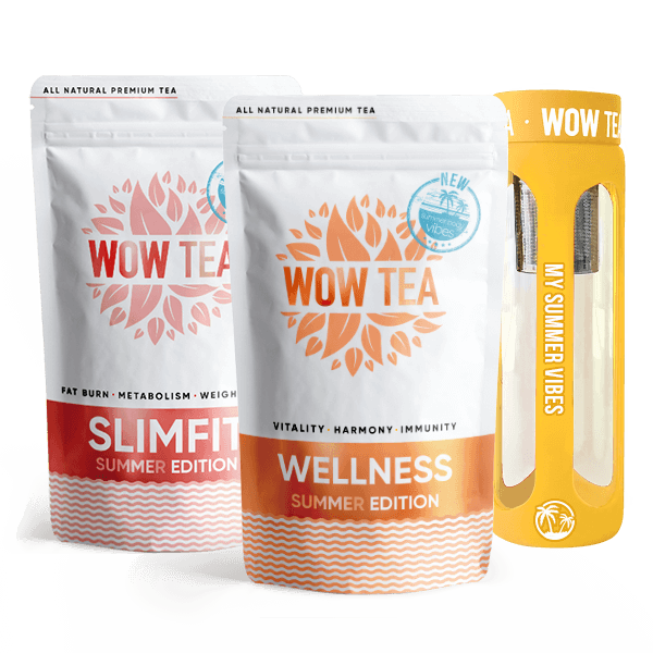 Summer SlimFit Te + Summer Wellness Te + Te flaske (Gul)