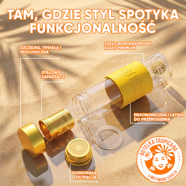 Stylowa butelka do herbaty Tropicana | WOW TEA Stylish Tropicana Bottle PP Gallery 600x600 4 PL