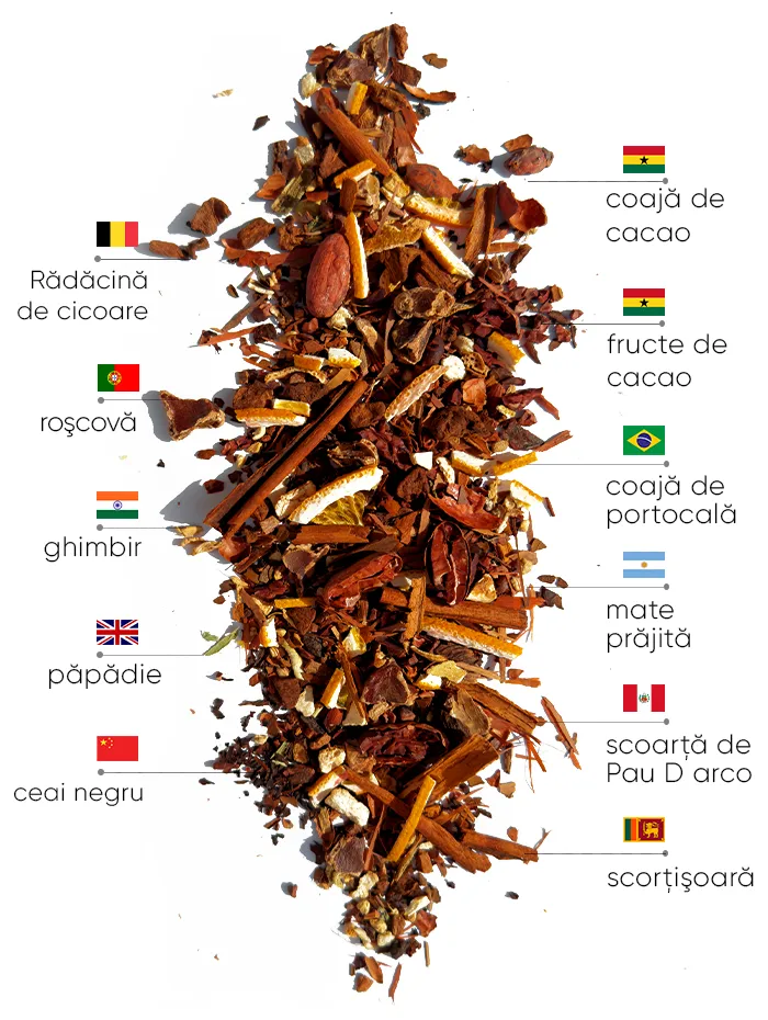 Cocoa Slimfit Ceai | WOW TEA România 🇷🇴 Cocoa Slimfit Ceai | WOWTEA WEB PP Slimfit Cocoa Tea Ingredients RO