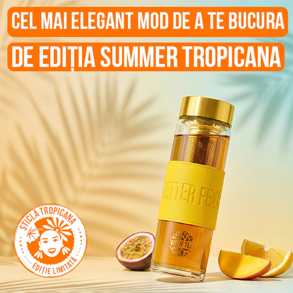 WOW-TEA-Stylish-Tropicana-Bottle-PP-Gallery-600x600-2-RO Sticla elegantă pentru ceai Tropicana | WOW TEA Stylish Tropicana Bottle PP Gallery 600x600 2 RO 1
