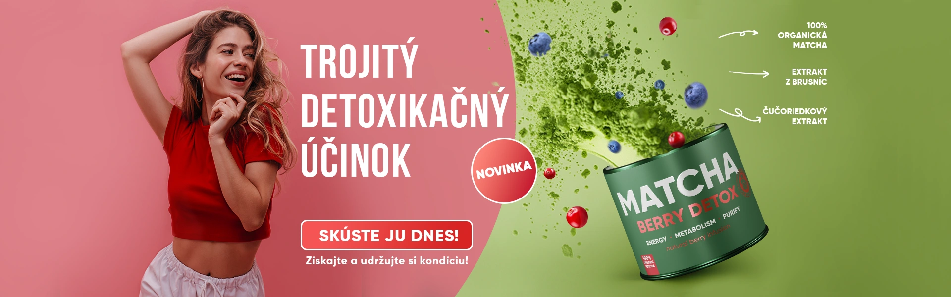 Prášok zeleného Matcha čaju