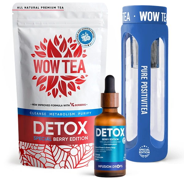 Trio Berry Infusion Detox Set | bundle tea drops bottle