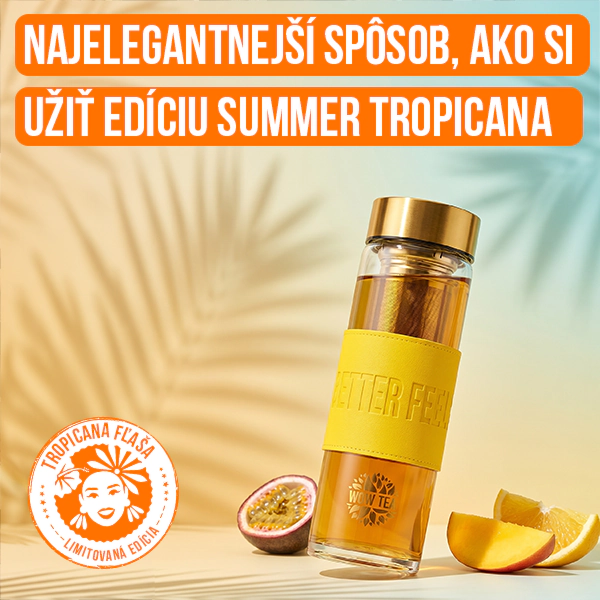 Štýlová čajová fľaša Tropicana | WOW TEA Stylish Tropicana Bottle PP Gallery 600x600 2 SK