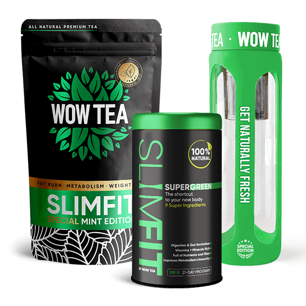 WOWTEA WEB Upsales Supergreen Slimfit Mint Bottle Green