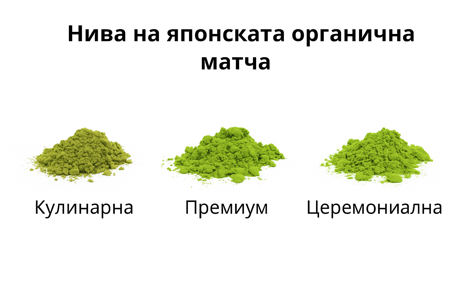 нива на японска органична матча