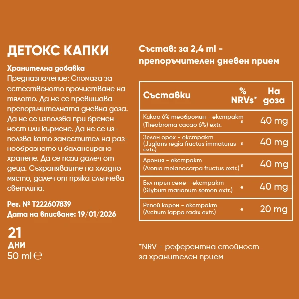 Cocoa Detox Infusiоn Капки | Detox Cocoa Blend Label Ingredients WEB Gallery 600x600