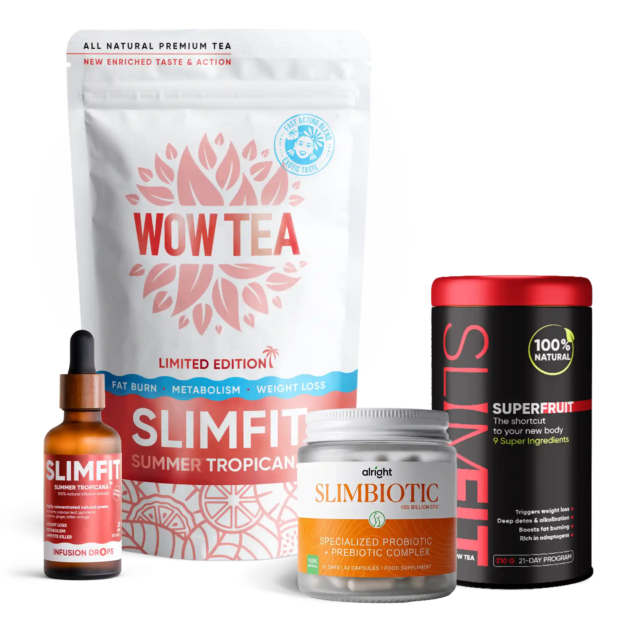 21 Complete Slim Protocol | wow tea slimbiotic upsell tea drops food slimbiotic