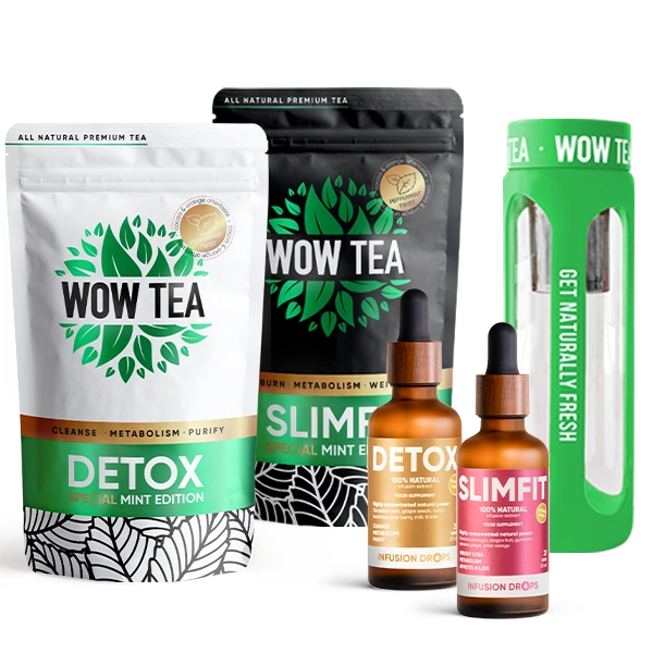 2 Step Duo Mint Infusion Програма Plus | mint detox slimfit teas drops bottle